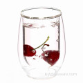 Bicchieri in vetro a doppia parete resistenti al calore